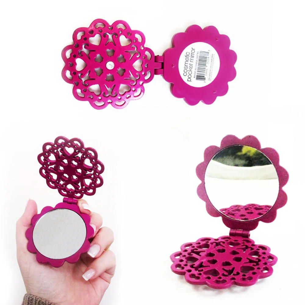 1 Pc Compact Pocket Handbag Mirror Makeup Cosmetic Travel Purse Folding Portable