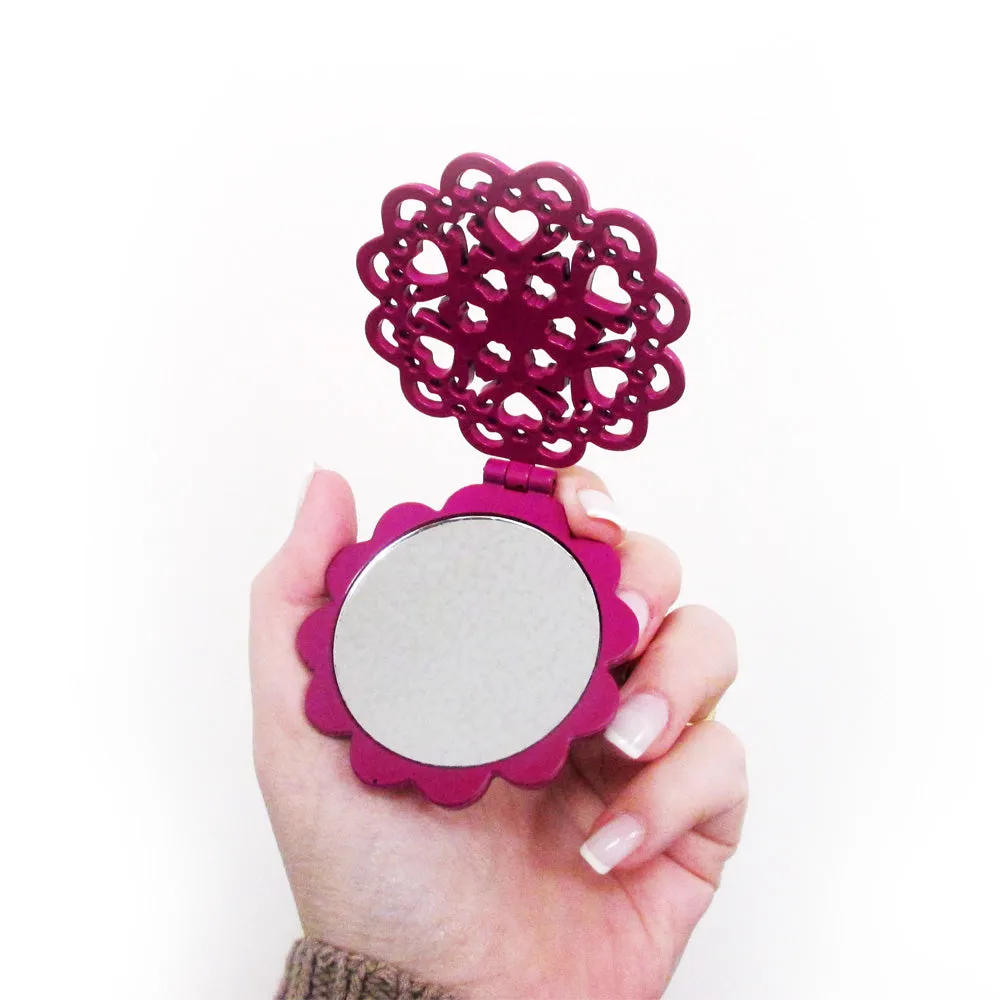 1 Pc Compact Pocket Handbag Mirror Makeup Cosmetic Travel Purse Folding Portable