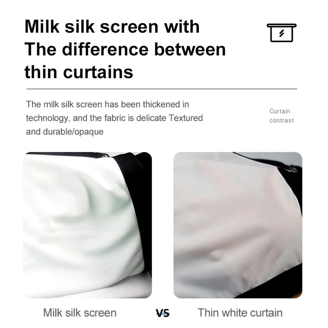 120 Folding Projector Curtain - 16 9 - 266x148cm - Milk Silk Polyester