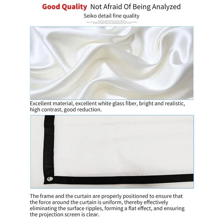 150 16 9 Polyester Projector Film Curtain - Foldable & Thin