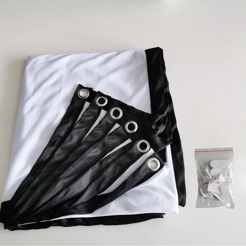 150 16 9 Polyester Projector Film Curtain - Foldable & Thin