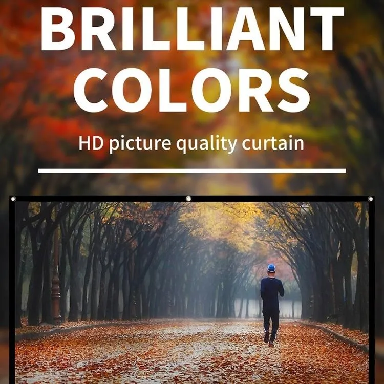 150 16 9 Polyester Projector Film Curtain - Foldable & Thin