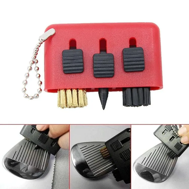 3-piece Portable Golf Groove Cleaning Brush
