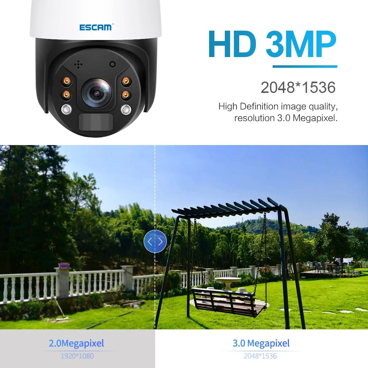 3Mp Solar Pt Ip Camera W / 24H Recording 4G Pir Alarm & Cloud Storage