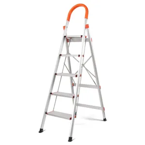 5-Step Ladder | Multi-Purpose | Folding Aluminium Non-Slip Platform | Household Use