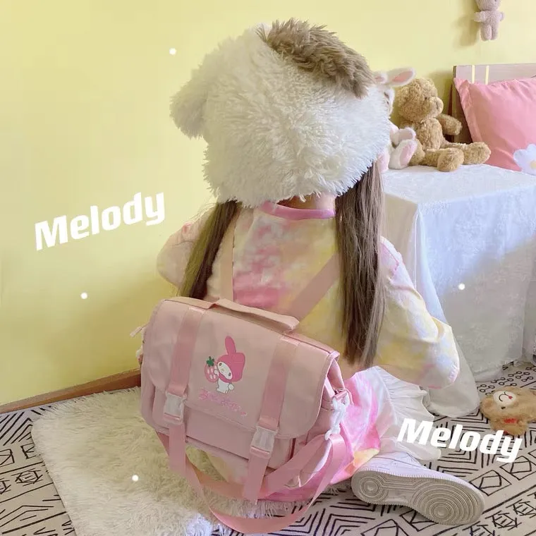 CUTE KUROMI & MELODY HIGH CAPACITY JK BAG BY70091