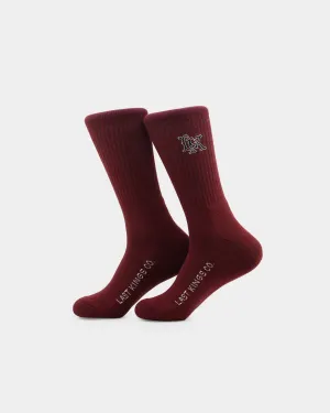 Last Kings Regalia Monogram Socks Bloodstone
