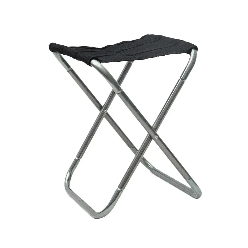 Outdoor Camping Chair Golden Aluminum Alloy Folding Chair With Bag Stool Seat Fishing Camping