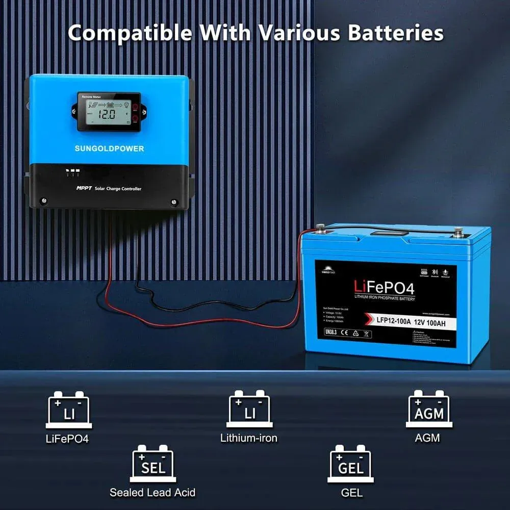 Sungold Power 100 Amp MPPT Solar Charge Controller