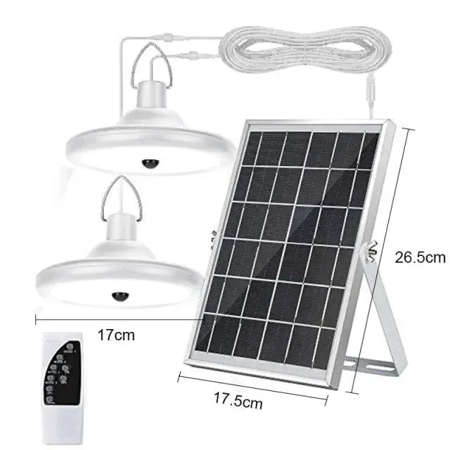 Upgraded 8800mAh Solar Outdoor Light Double Head 112 LED Motion Sensor Waterproof Solar Shed Light