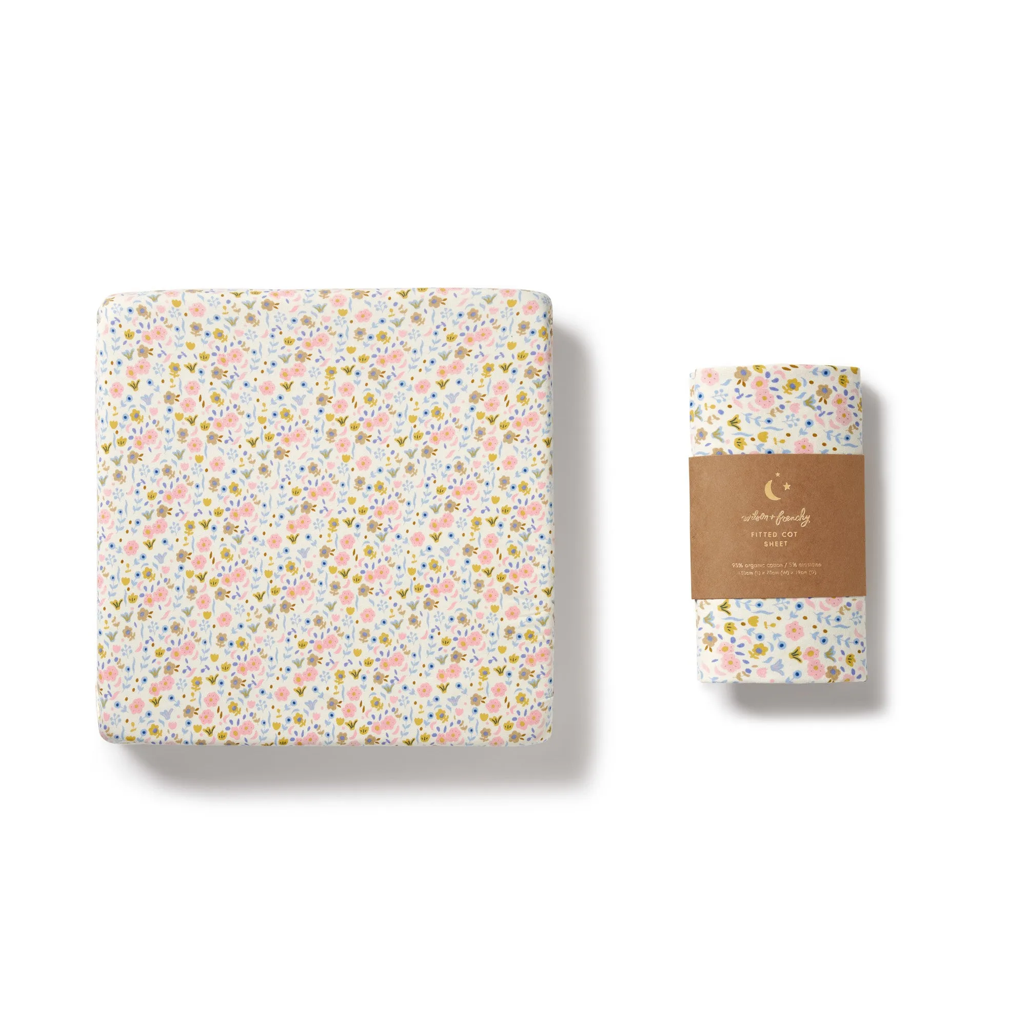 Wilson and Frenchy Ava Floral Organic Cot Sheet